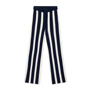 ROWING BLAZERS - Knit Stripe Pants - Navy / White - Sz L - BNWT